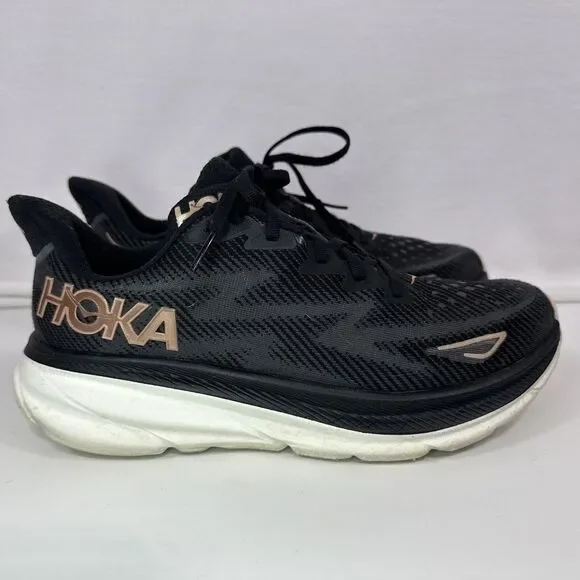 Hoka One One Women's Clifton 9 1127896 BRGL Black Running Shoes Sneakers Size 9B - Picture 2 of 9